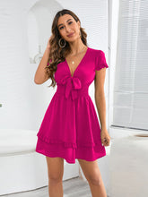 Front Color Mini Crepe Tie for Solid Gown Women InsStreet